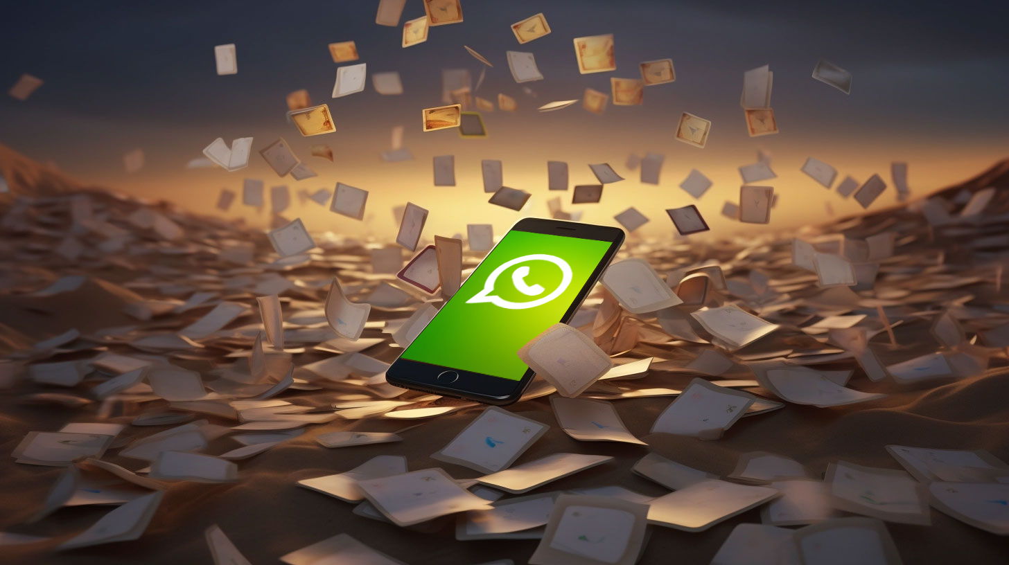 whatsapp business logo auf handy KI