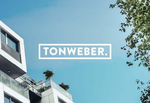 tonweber logo und gebaude