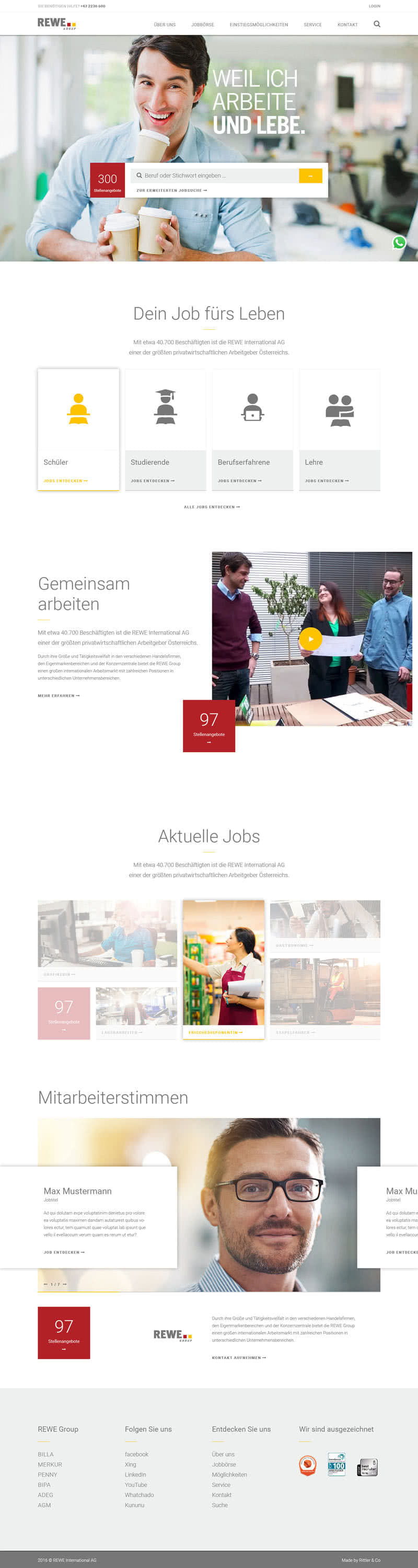 Rewe Website Screenshot