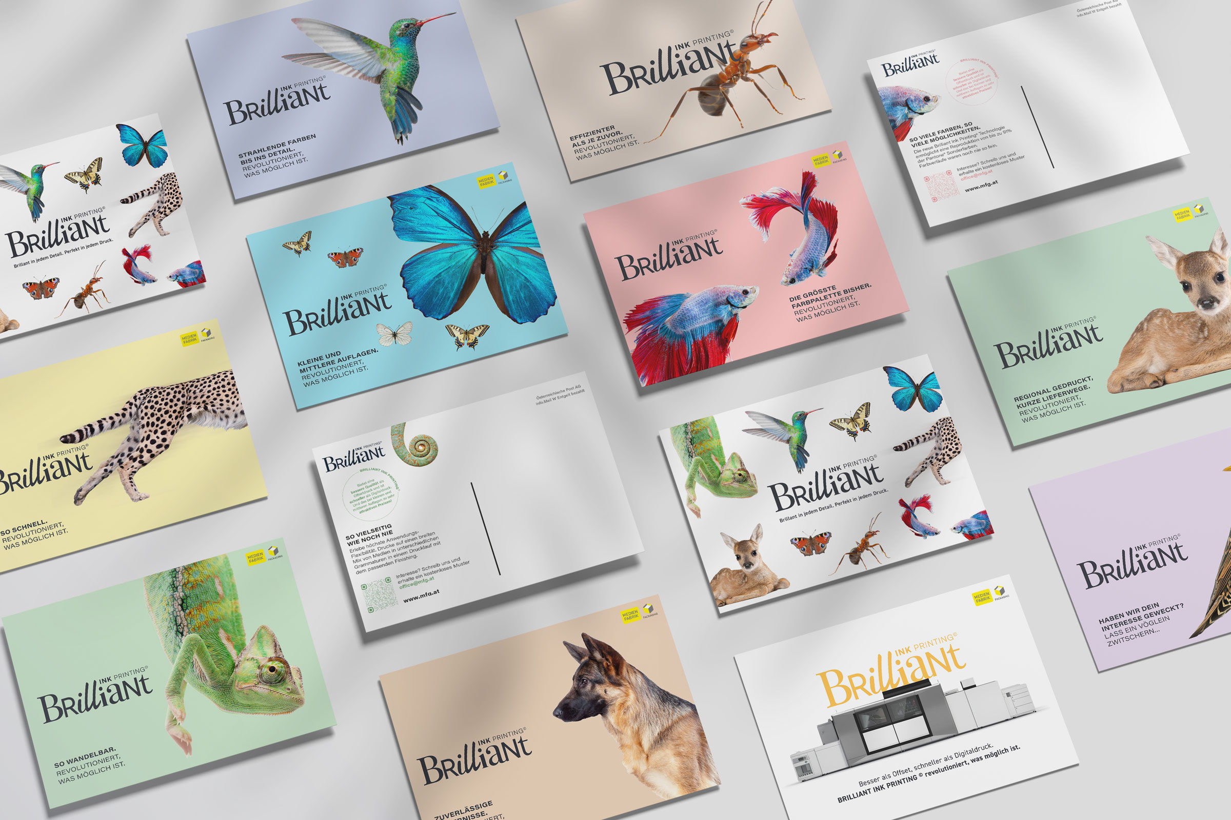 postkarten für direct mailing brilliant ink kampagne