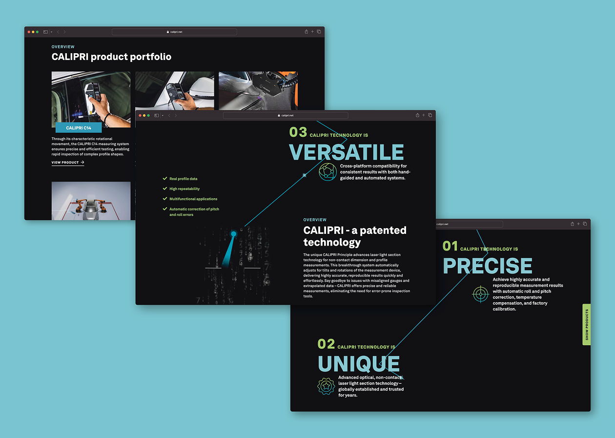 ansicht ein der website im desktop modus