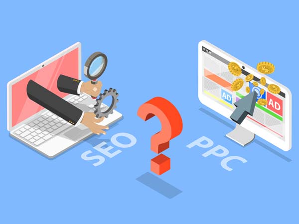 PPC, SEO, Werbeagentur, Grafik mit Fragezeichen