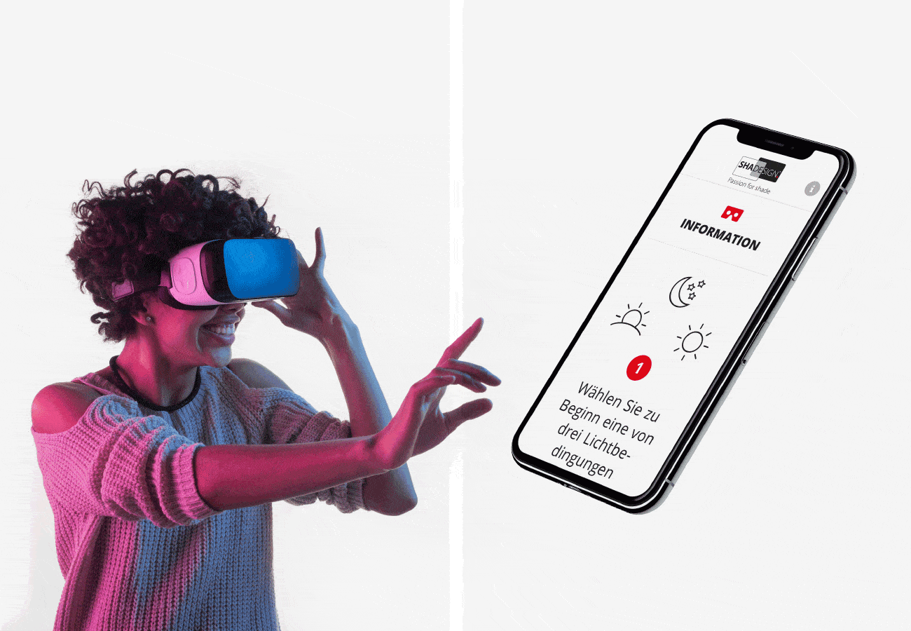 shadesign und frau mit VR